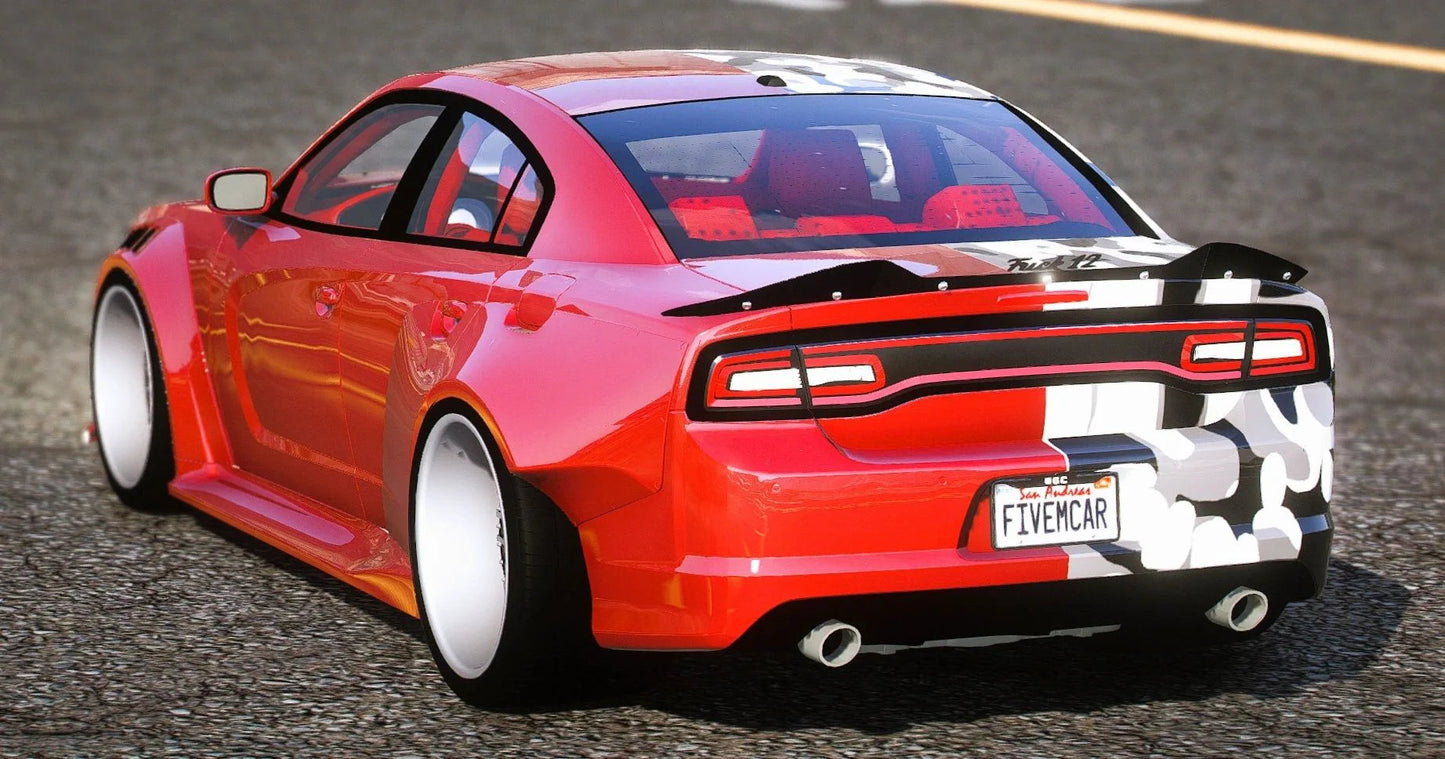 (Unbranded) 2014 Dodge Charger Hellcat Custom + Extras + Livery + Animated Turbos/Windows | UGC