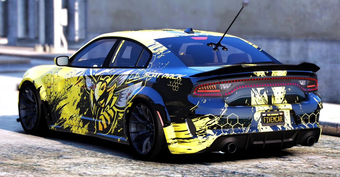 (Unbranded) 2022 Dodge Charger Scatpack Magic Outside 305 (Animation Sunroof) | Playa Customs