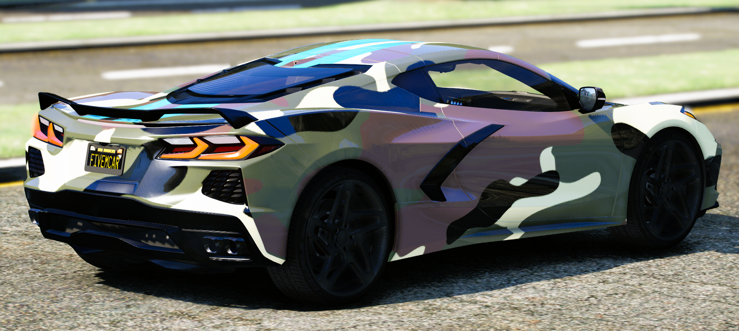 (Unbranded) Chevrolet Corvette C8 Stingray "Camo" | Princ