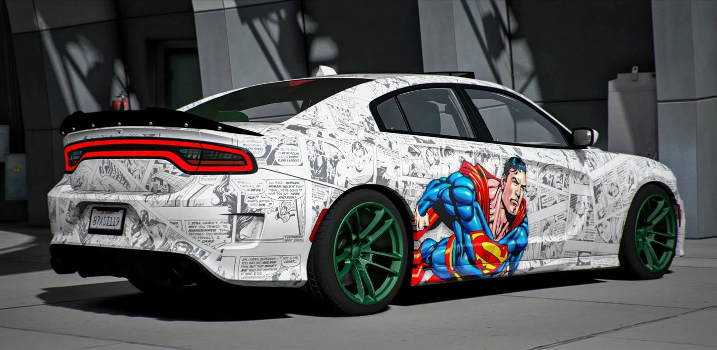 Dodge Charger Scatpack SuperBee Superman Comic Livery | FX Builds
