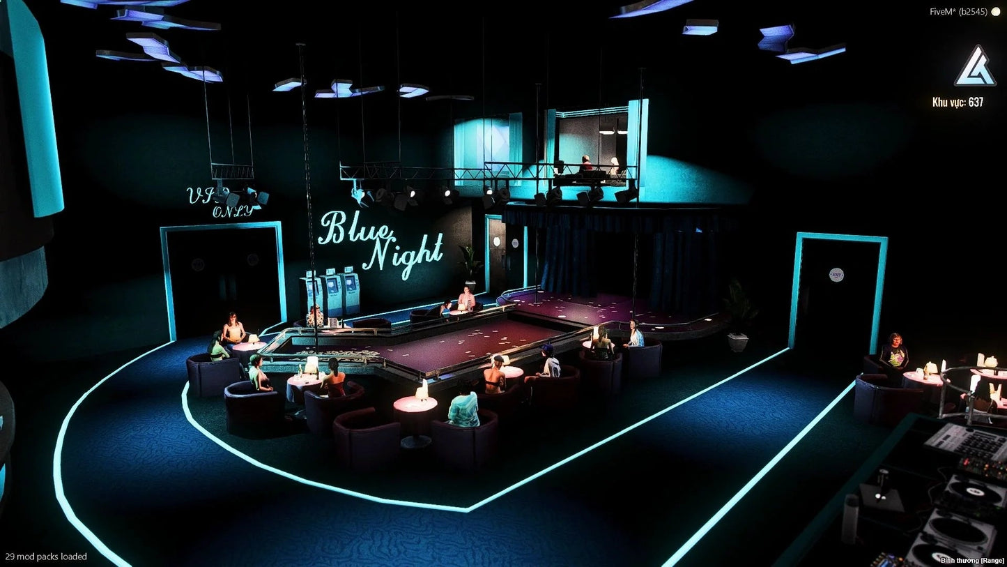 Blue night stripclub