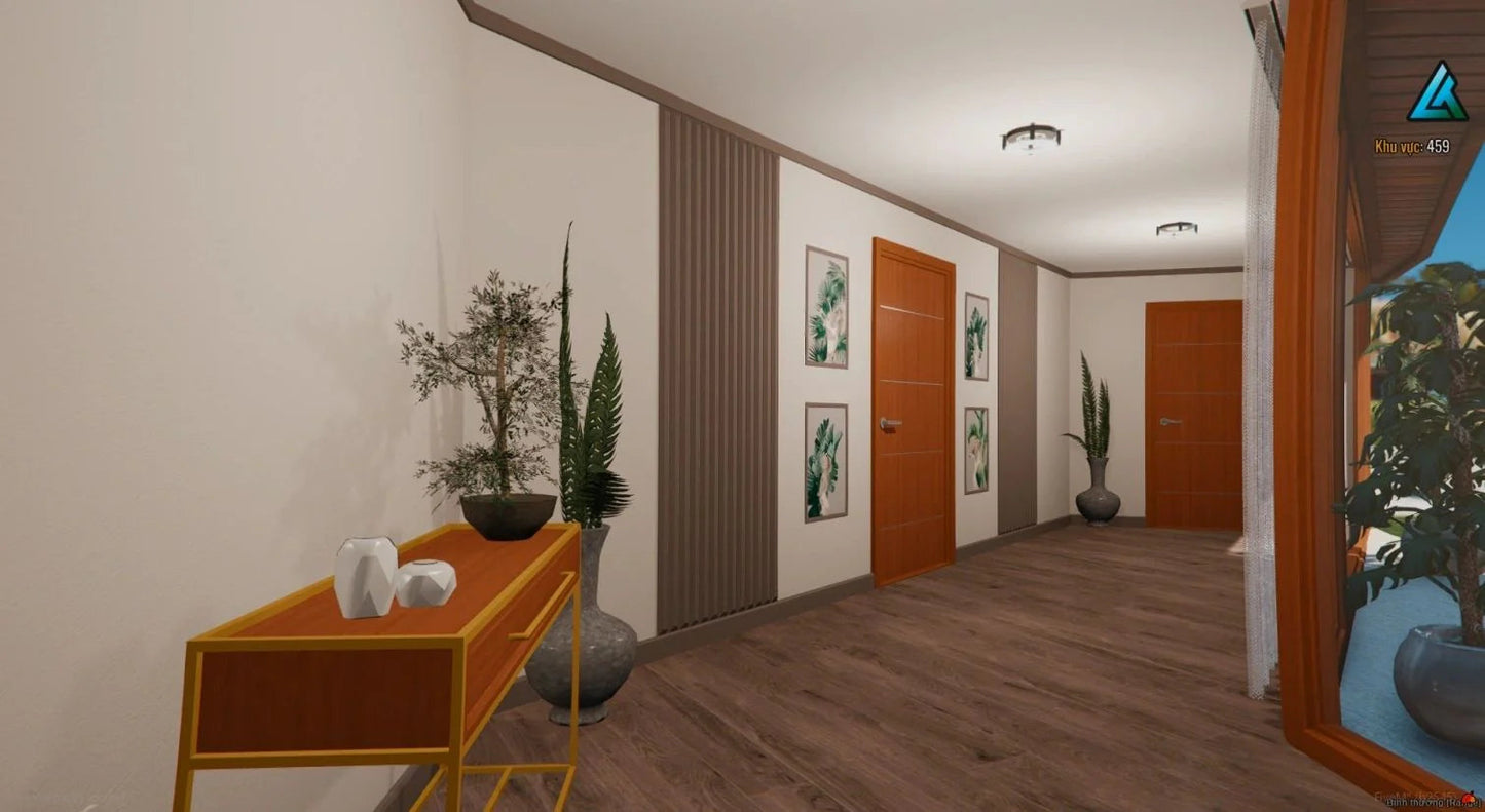 Open Interior - Gold House