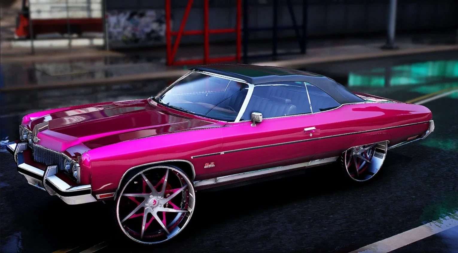 1973 Chevy Convertible Donk on Forgiatos [Animated Roof] | PNUT Customs