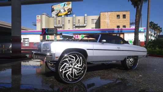 1975 Caprice Drag Donk Drop Top on Staggered Corleone Forged | PNUT CUSTOMS