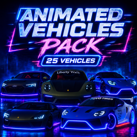 Animated Vehicles Pack (25 Vehicles)