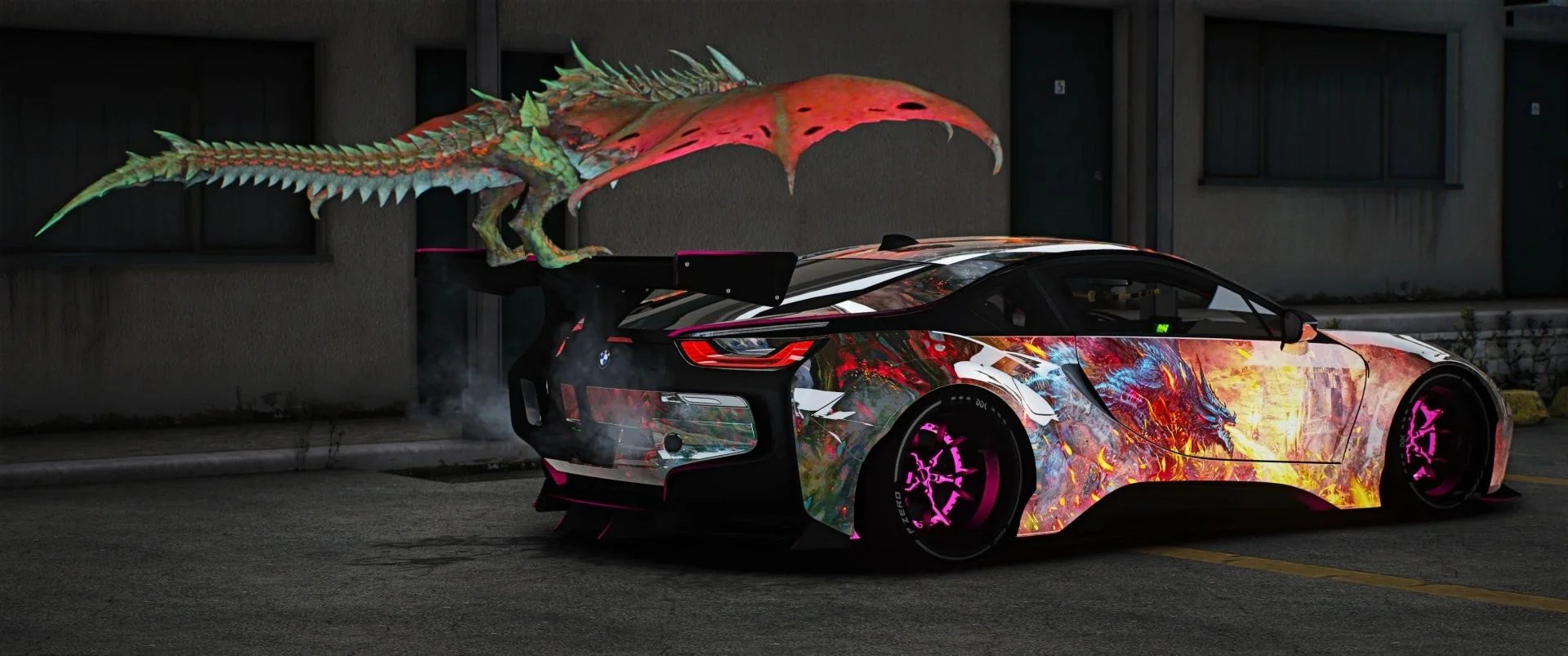 BMW i8 WB Dragon [Dinamic Lights] | Kick Store