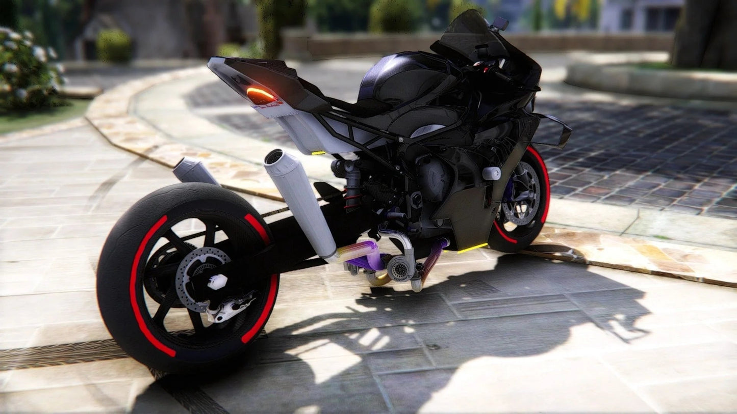 BMW M1000RR Stretched Twin Turbo with Custom Exhausts | JC Customs
