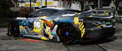 Chevrolet Corvette C8 Rocket Bunny The Simpsons [Dinamic Lights] | Kick Store