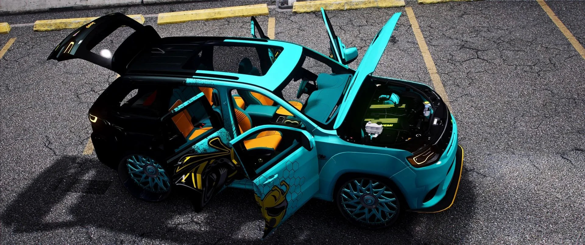 Custom 1320 Scatpack Jeep Grand Cherokee Trackhawk On Forgiatos | Donk Boyz