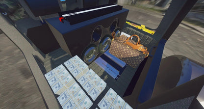 Custom Brabus G900 6 Seater Slider With Sound Box, Guns, Bags, LV Bag | A1 Customs