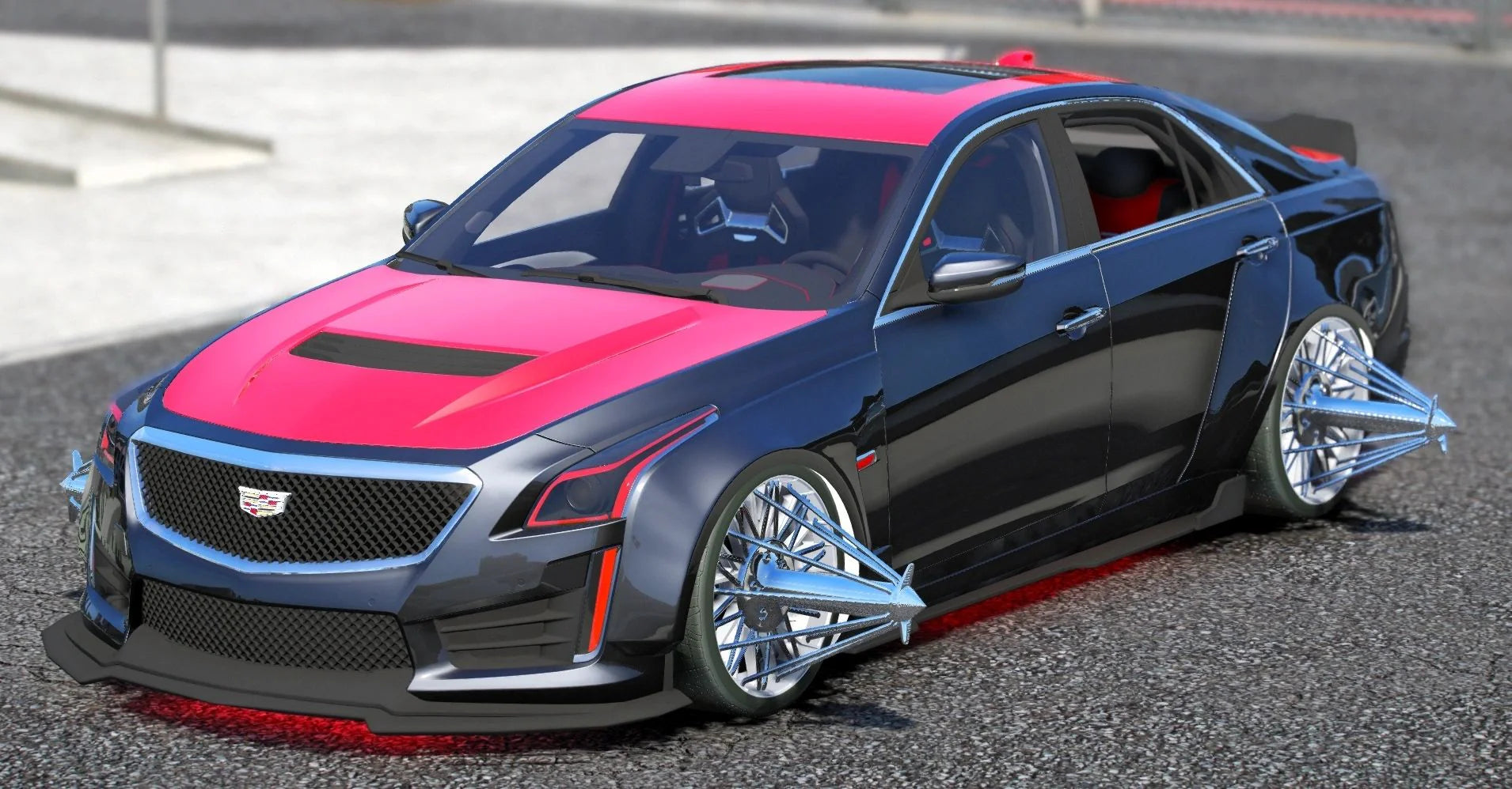 Custom Cadillac CTS-V Widebody 6 Seater Slider On Swangas | A1 Customs
