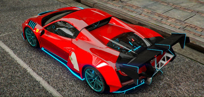 Custom Ferrari F8 Spider N-Largo (Money and Gun) | GS Omar
