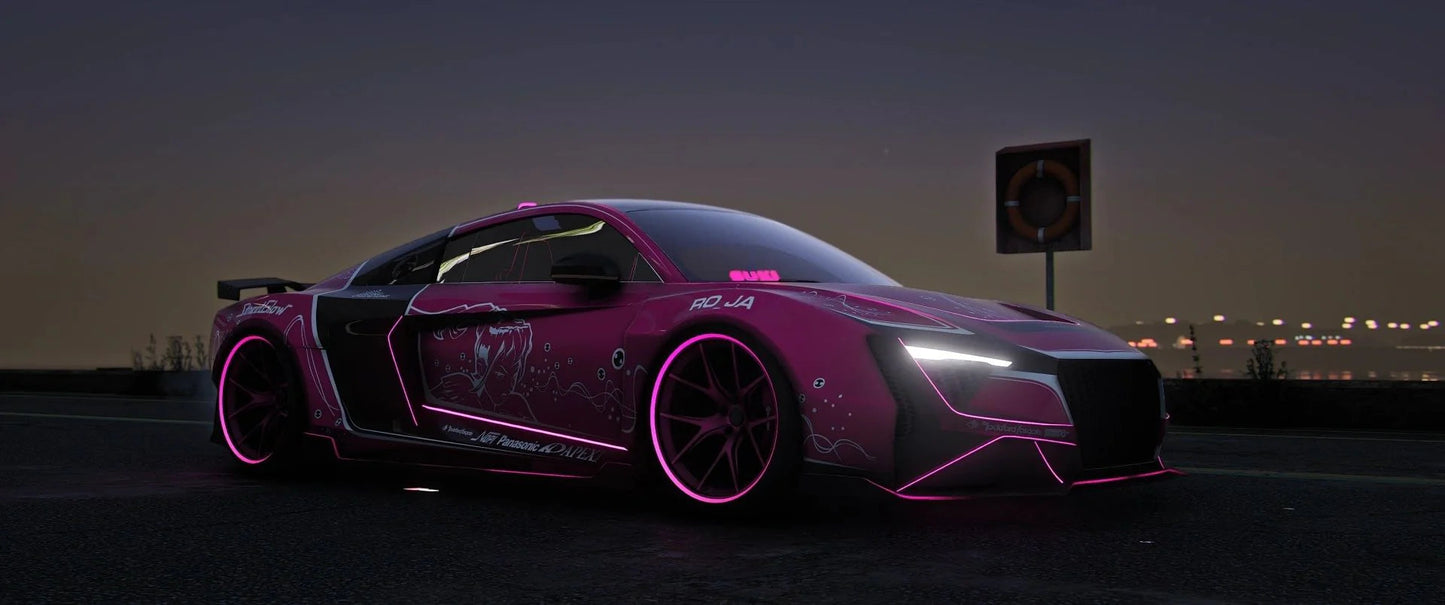 Custom Animated Audi R8 EMR Kit Suki [20+ Tuning Parts] | Port Baek