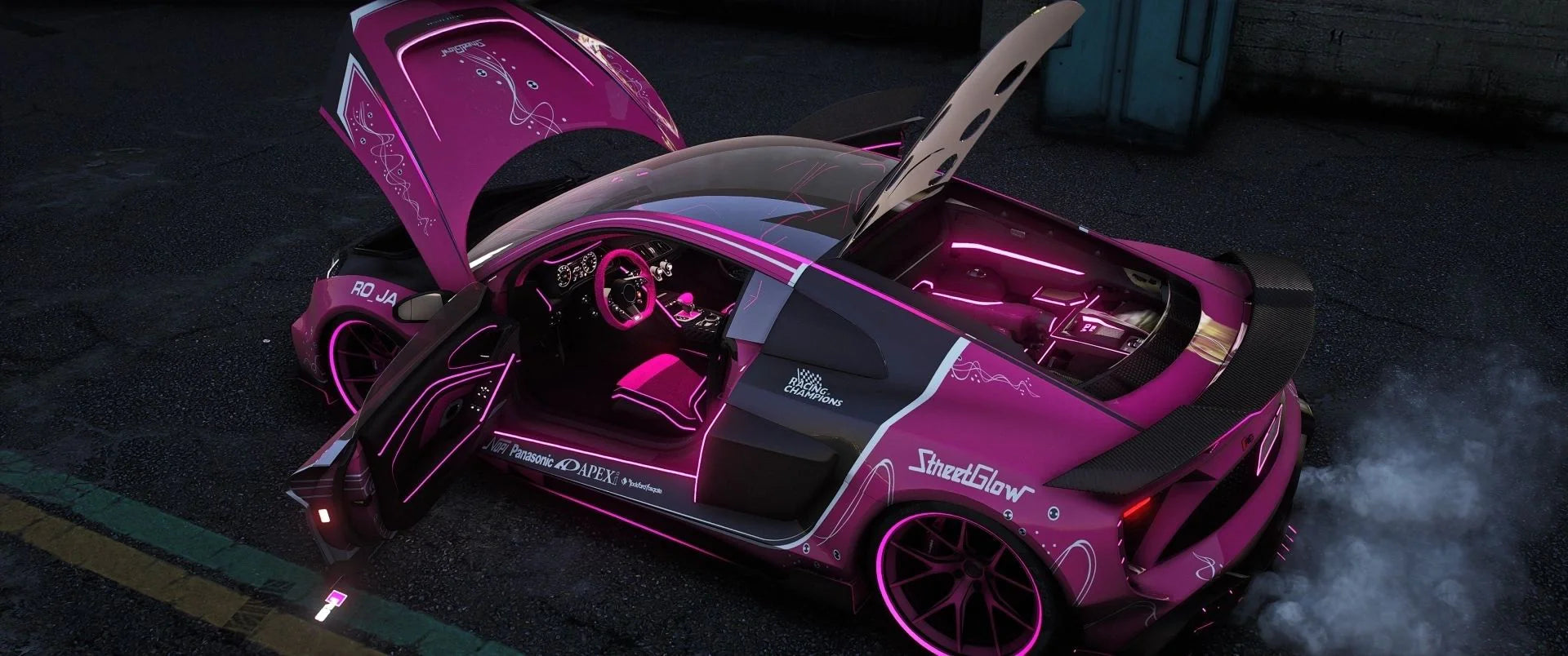 Custom Animated Audi R8 EMR Kit Suki [20+ Tuning Parts] | Port Baek