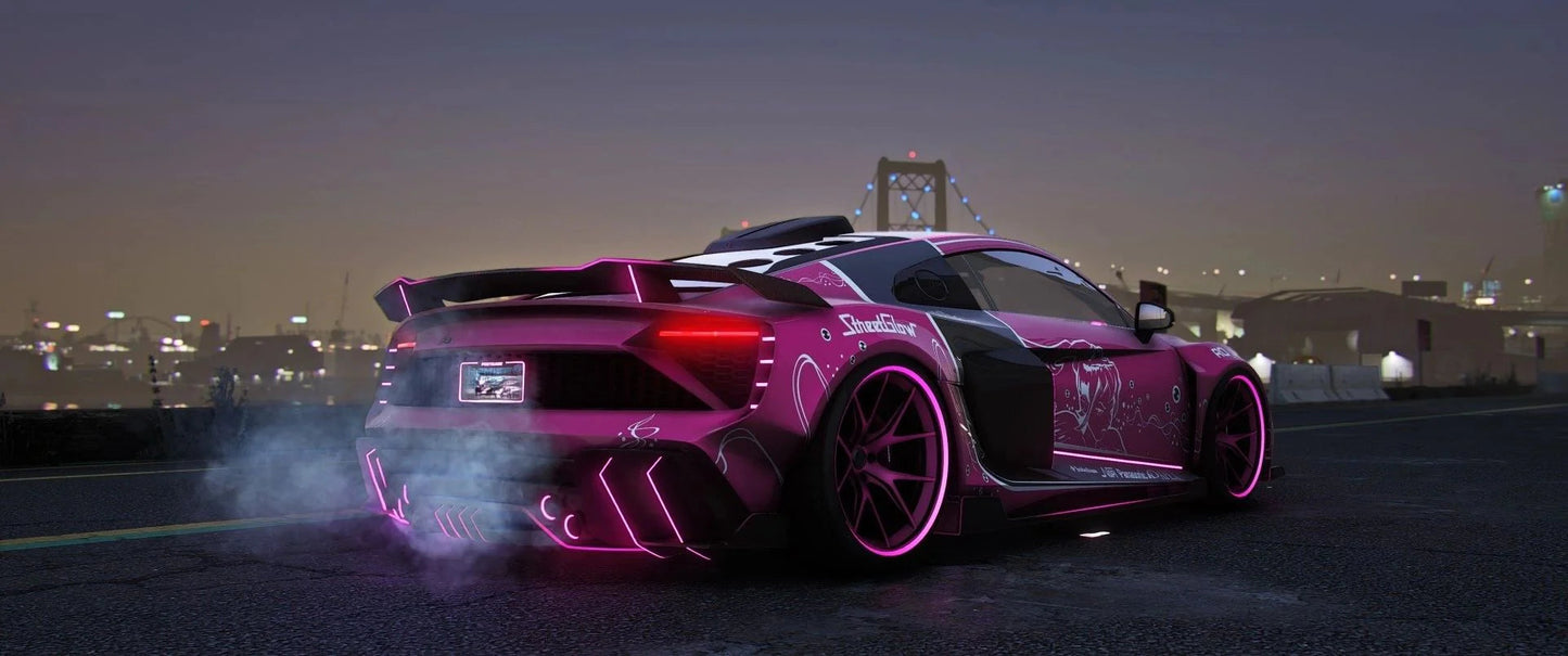 Custom Animated Audi R8 EMR Kit Suki [20+ Tuning Parts] | Port Baek