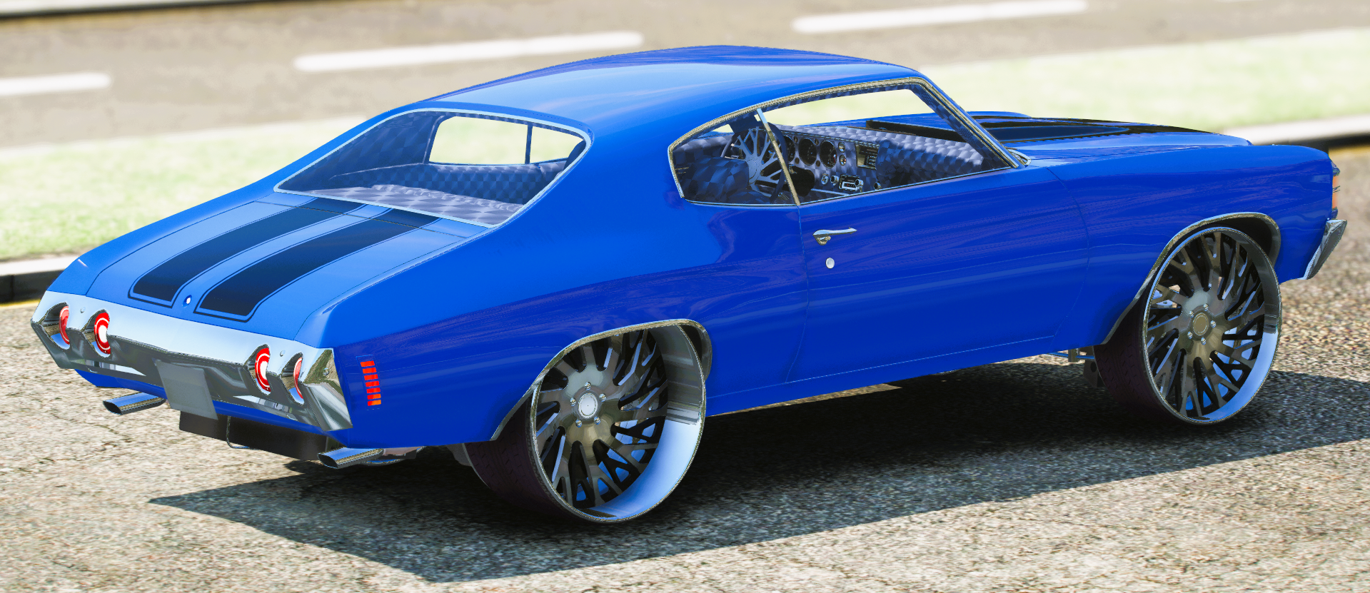 (Unbranded) Hard Top Chevelle SS On Twisted Forgiatos