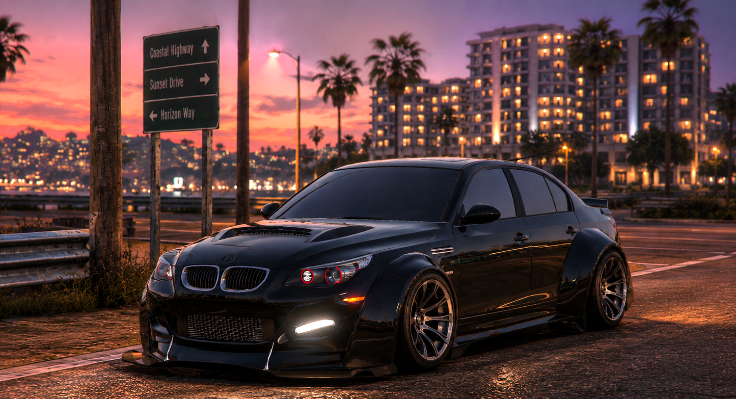 (Unbranded) BMW M5 E60 Drift Blood Widebody 6 Seater Slider (Gap Cam)