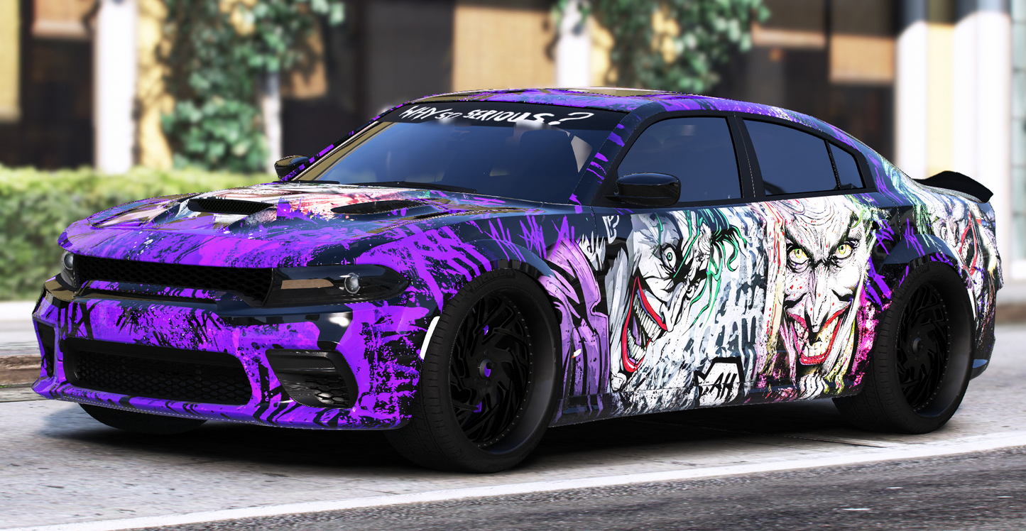(Unbranded) Dodge Charger Hellcat Widebody Joker Wrap [6 Seater Slider] | Tony´s Custom
