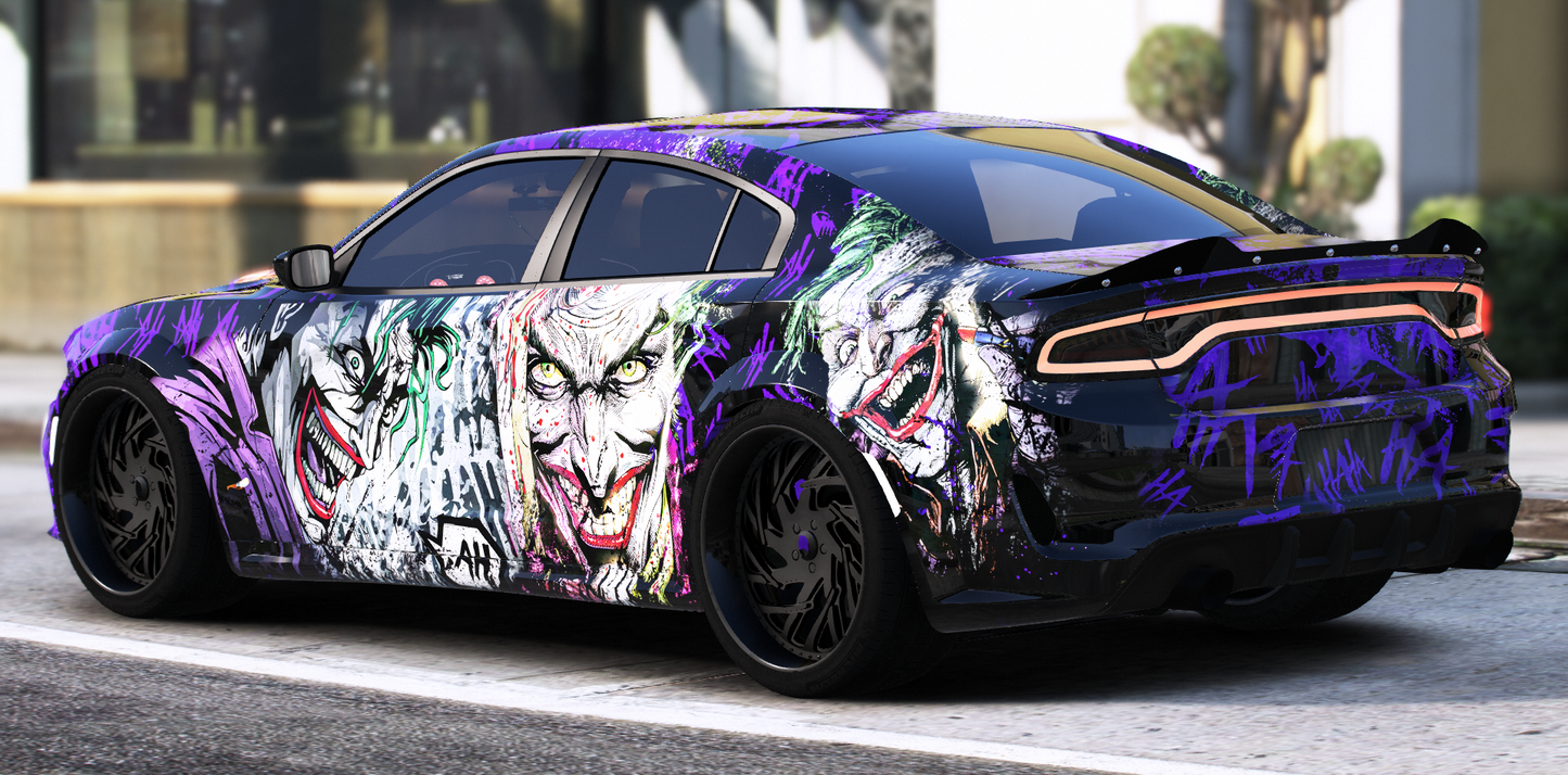 (Unbranded) Dodge Charger Hellcat Widebody Joker Wrap [6 Seater Slider] | Tony´s Custom