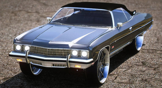 (Unbranded) 1973 Chevy Convertible Donk on Forgiatos [Animated Roof] | PNUT Customs