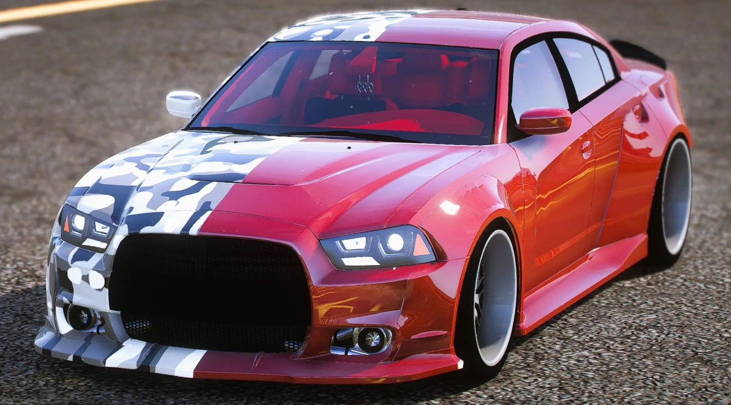 (Unbranded) 2014 Dodge Charger Hellcat Custom + Extras + Livery + Animated Turbos/Windows | UGC