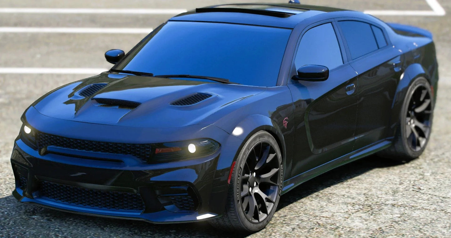 (Unbranded) 2021 Dodge Charger Hellcat Redeye Whiteout (Animated Windows) | 4K Customs