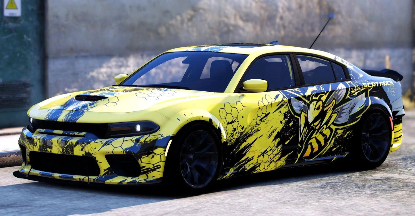 (Unbranded) 2022 Dodge Charger Scatpack Magic Outside 305 (Animation Sunroof) | Playa Customs