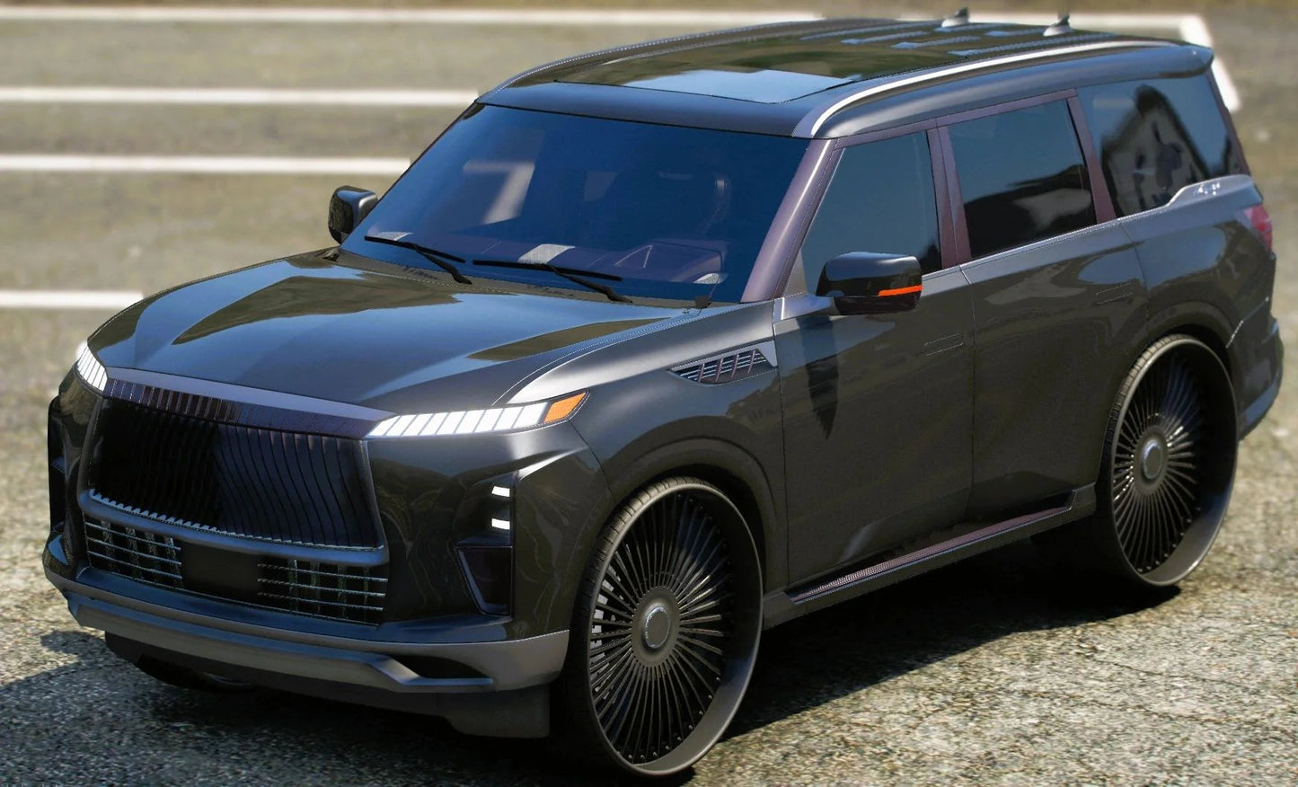 (Unbranded) 2025 Infiniti QX80 On 30" Forgiatos With Animated Sunroof (Armored ) | PNUT CUSTOMS