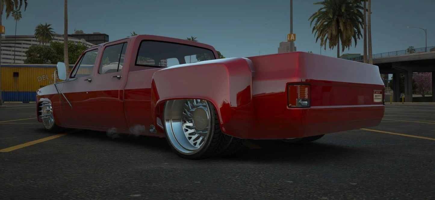 (Unbranded) Bagged Chevrolet k30 Dually on JTX Forged wheels | Castillo Mods