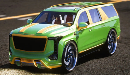 (Unbranded) Cadillac Escalade Concept on floaters Donk 2025 (Animated Sunroof) | GZ Customs