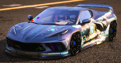 (Unbranded) Chevrolet Corvette C8 Rocket Bunny The Simpsons [Dinamic Lights] | Kick Store