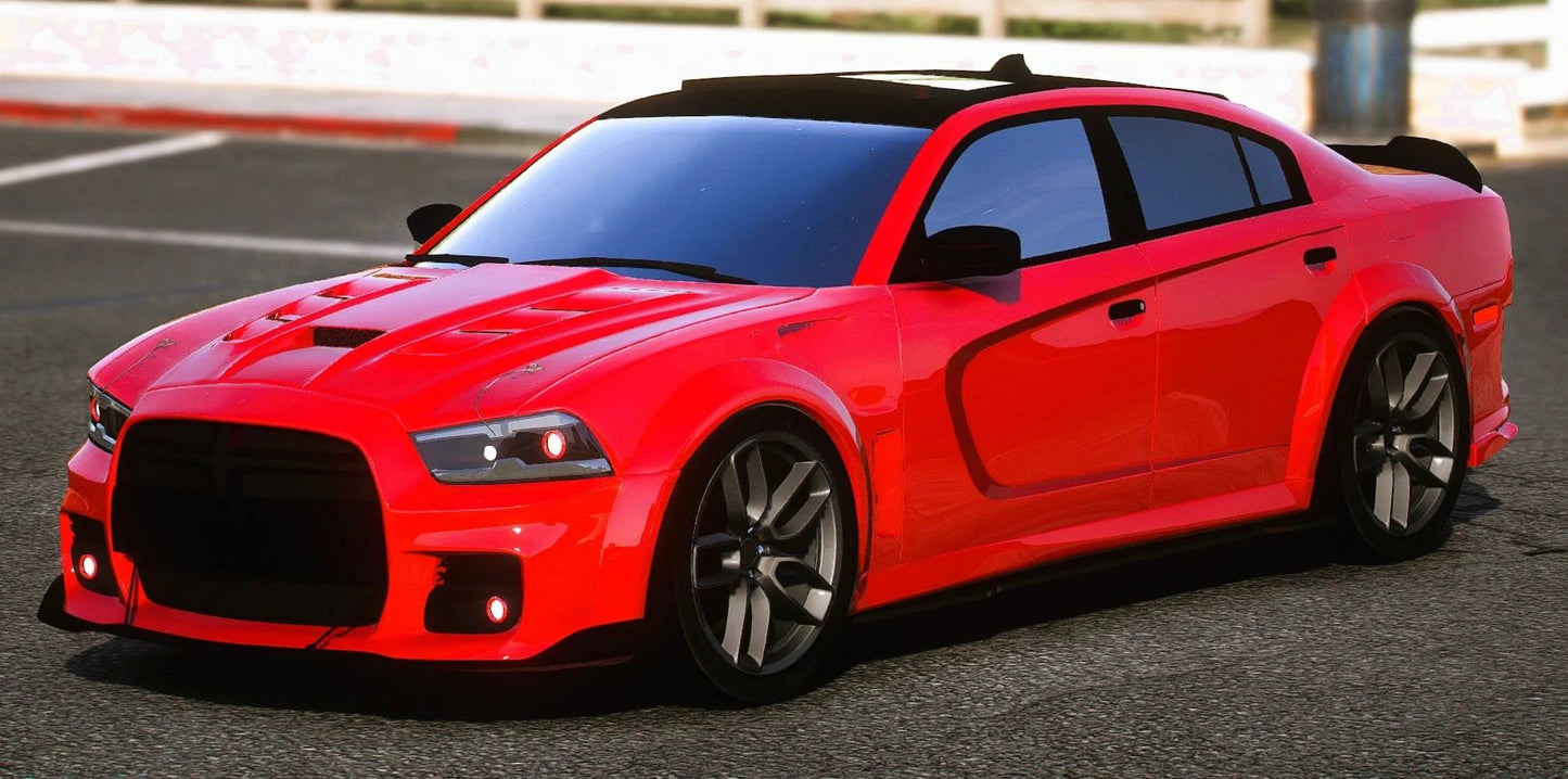 (Unbranded) Custom 2014 Dodge Charger 426 Ghoul Hellephant Replica (Animated Sunroof) | 4K Customs