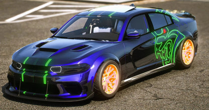 (Unbranded) Dodge Charger Hellcat With Cash, AK's and Money (Removable Livery) | JMH Customs