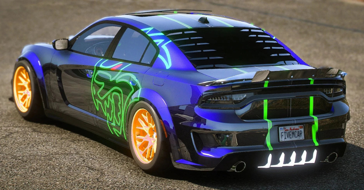 (Unbranded) Dodge Charger Hellcat With Cash, AK's and Money (Removable Livery) | JMH Customs