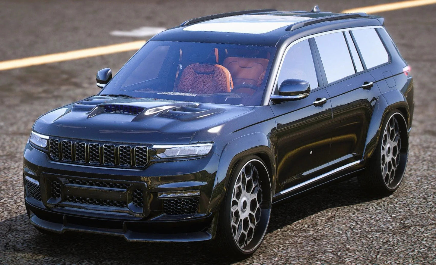 (Unbranded) Jeep Grand Cherokee SRT Hellephant On 30" Forgiatos 2022 | Bleed