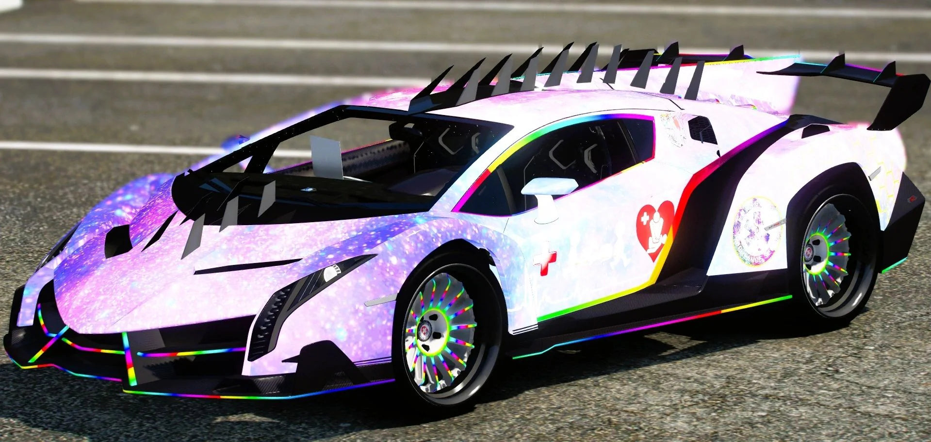 (Unbranded) Lamborghini Veneno [Dinamic RGB Lights] | LeVoice