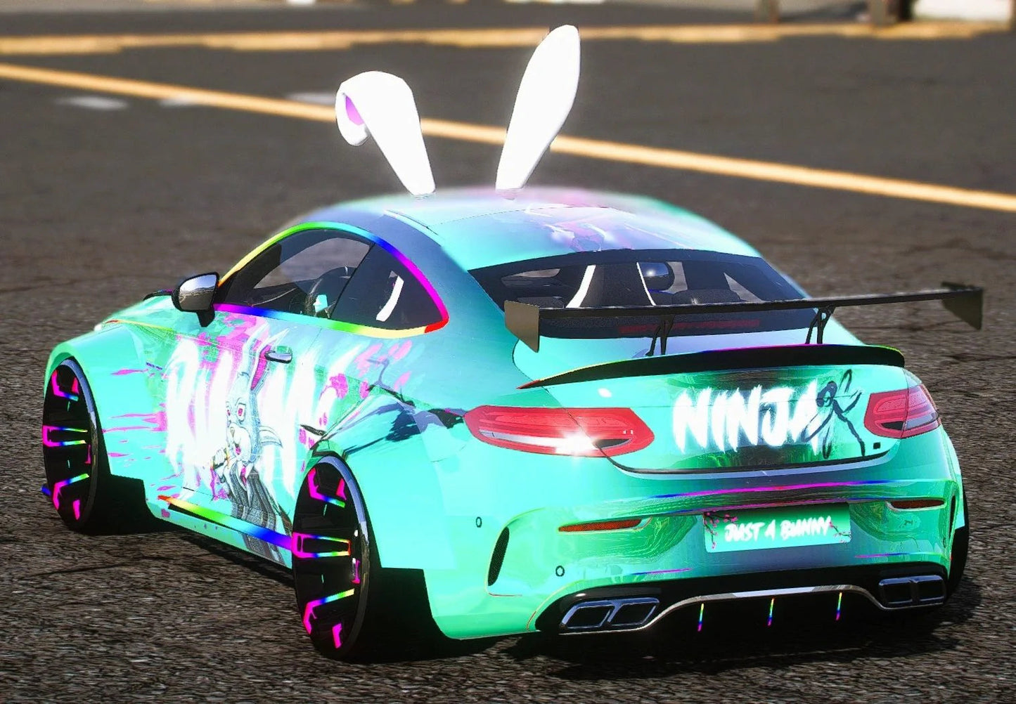 (Unbranded) Mercedes AMG C63S BUNNY Edition [Dinamic Lights] | Kick Store