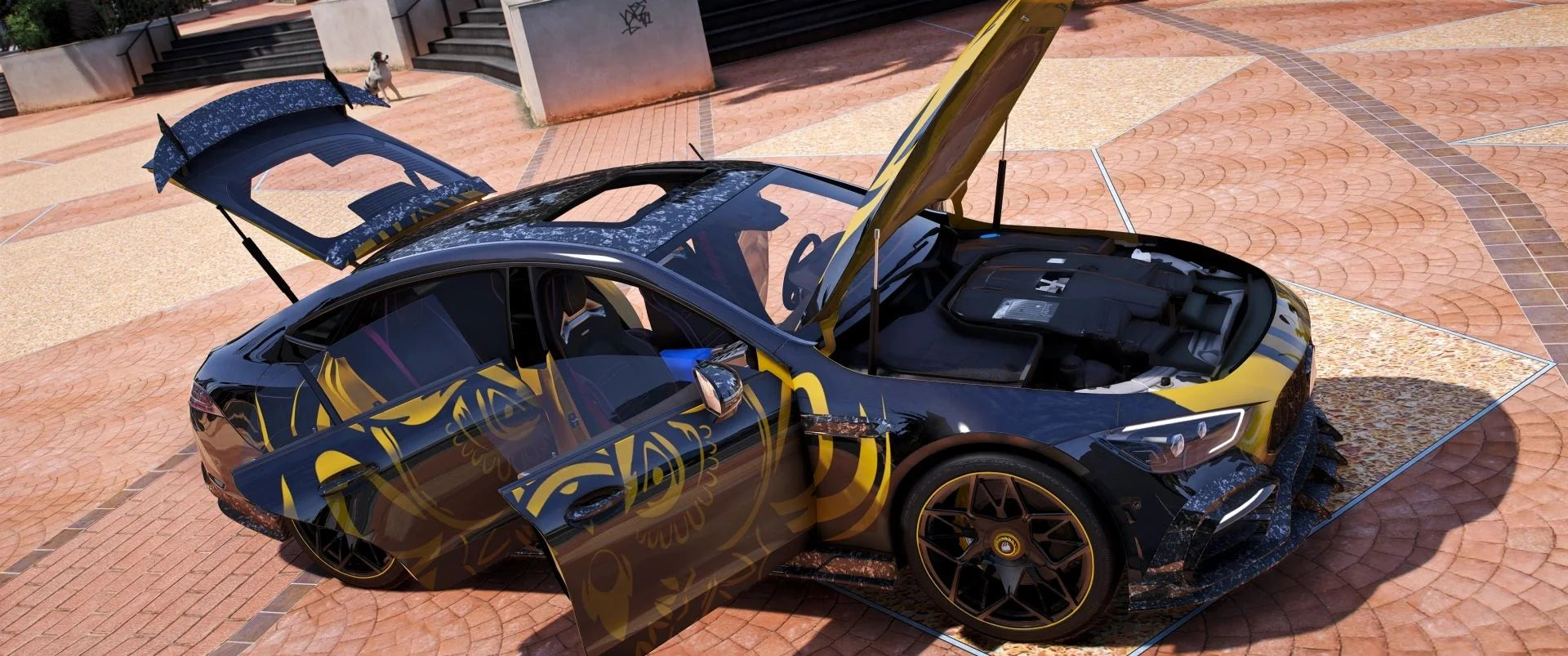(Unbranded) Mercedes GT63S [Animation Roof] [210+ Tunings Part + 10 Liveries] | Majestic