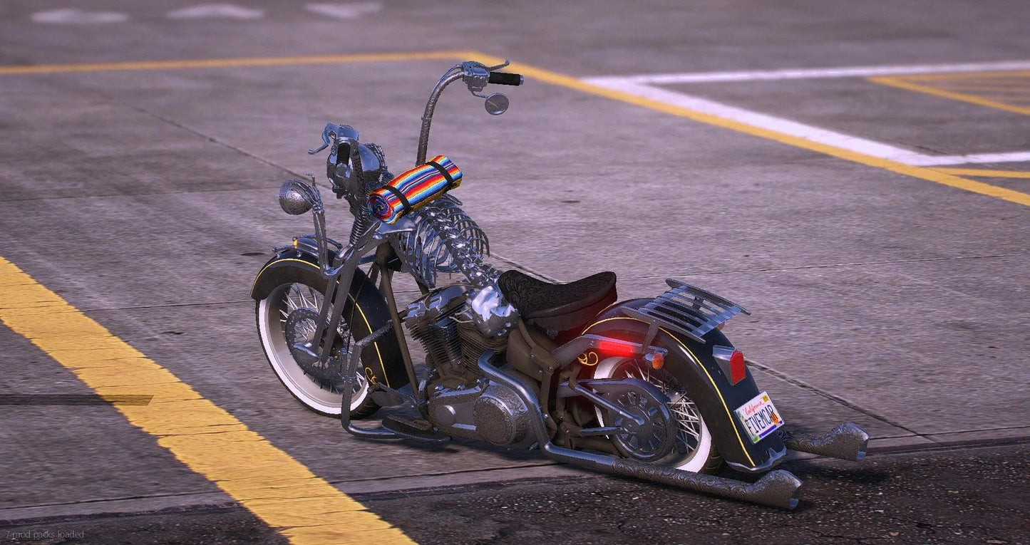 (Unbranded) Sringer Softail Halloween Custom Espiritu | Acknod Motorcycle
