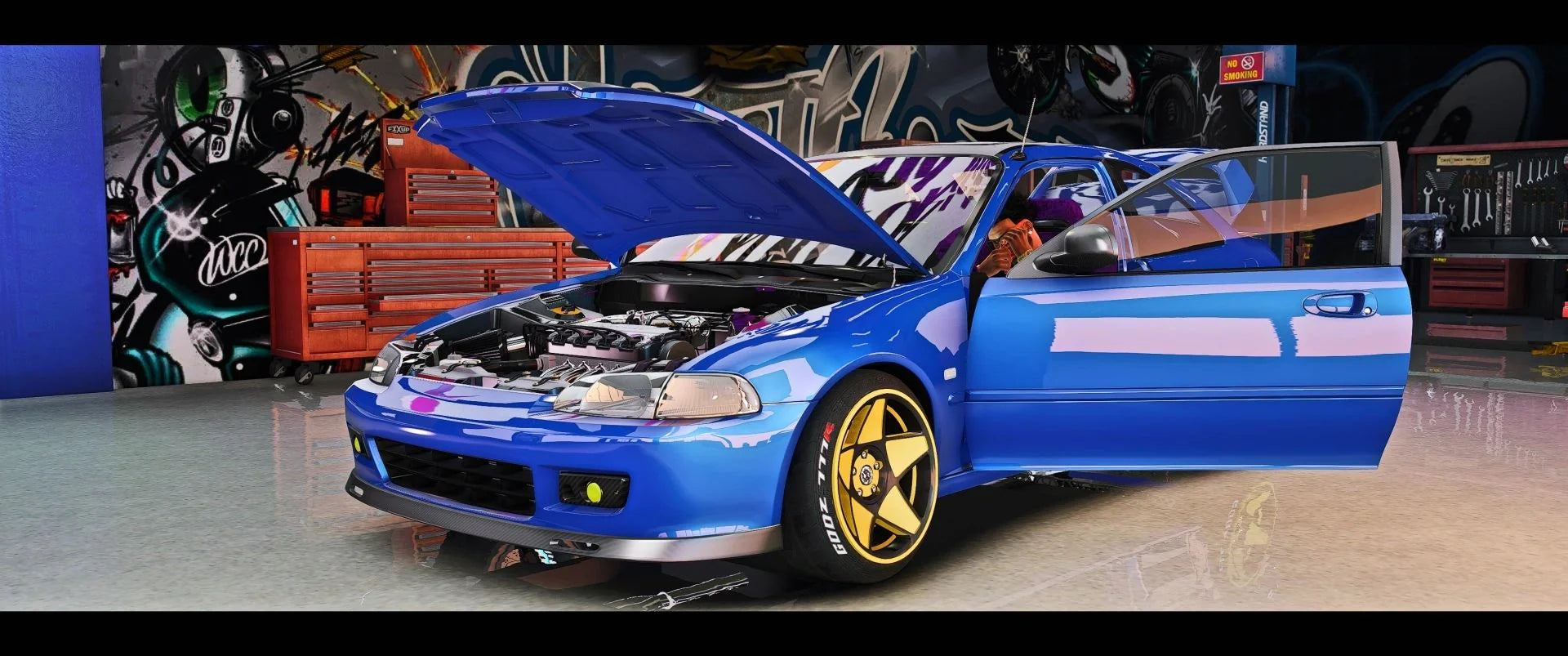 (Unbranded) Stanced 1994 Honda EEJAY Coupe | GG