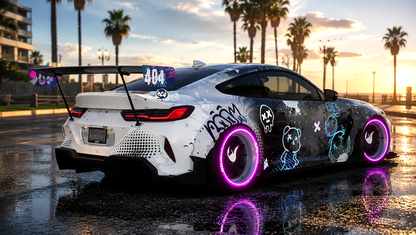 (Unbranded) BMW M8 Neon Bear [Dinamic Lights] Bulletproof 6 Seater