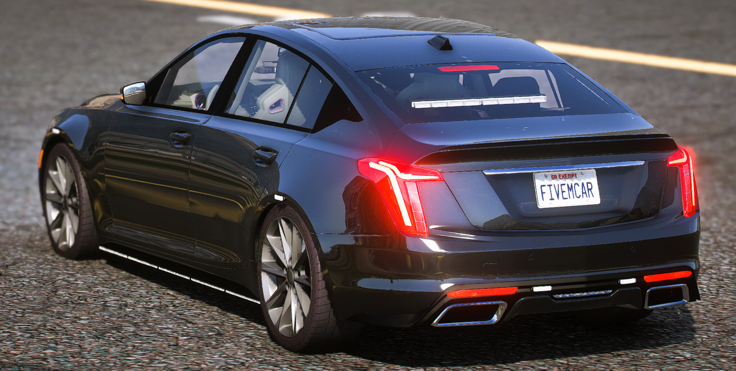 (Unbranded) Cadillac CT5-V Black Wing Unmarked PD | Kombo Cars