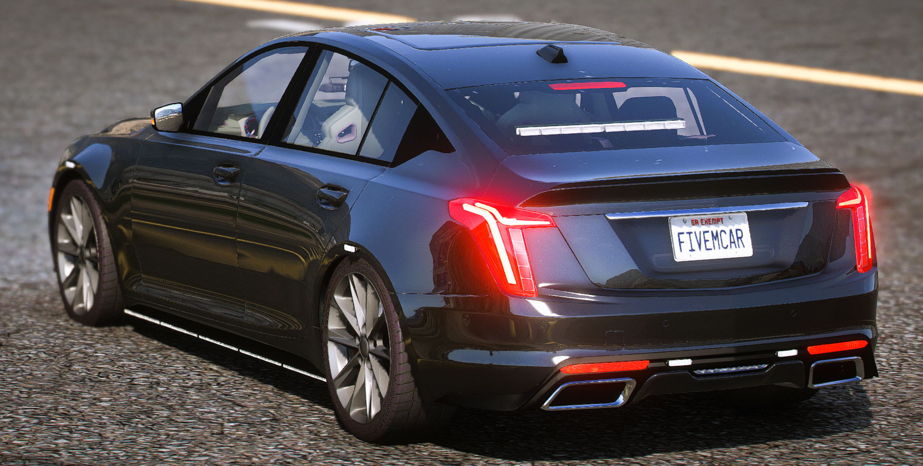 (Unbranded) Cadillac CT5-V Black Wing Unmarked PD | Kombo Cars