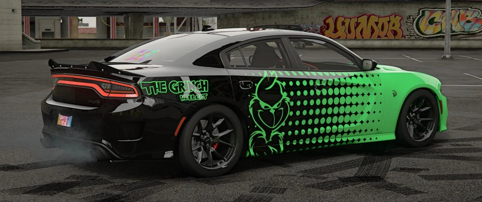 Dodge Charger Grinch Cat (Animated Sunroof + 6 Seater Slider) | TakeOver GRG