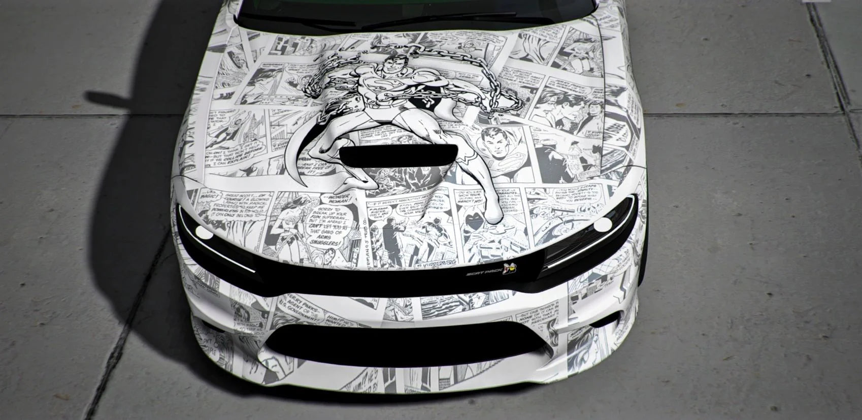 Dodge Charger Scatpack SuperBee Superman Comic Livery | FX Builds
