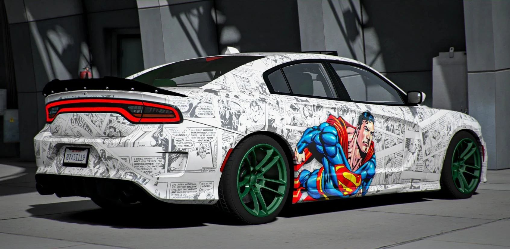 Dodge Charger Scatpack SuperBee Superman Comic Livery | FX Builds