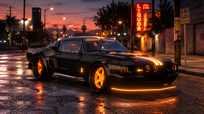 Custom Ford Mustang Boss Prior Demon [Dinamic Lights]