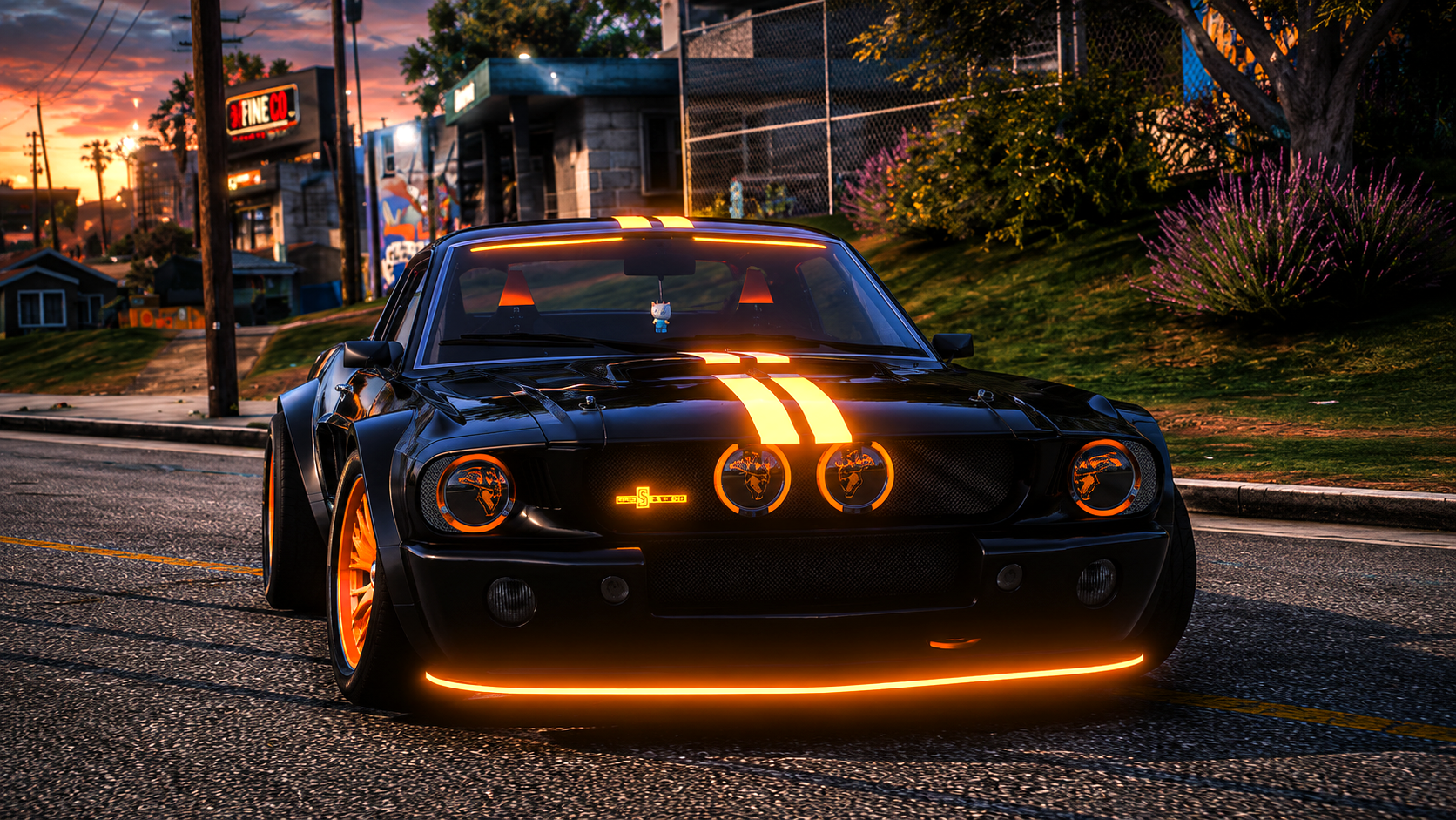 Custom Ford Mustang Boss Prior Demon [Dinamic Lights]