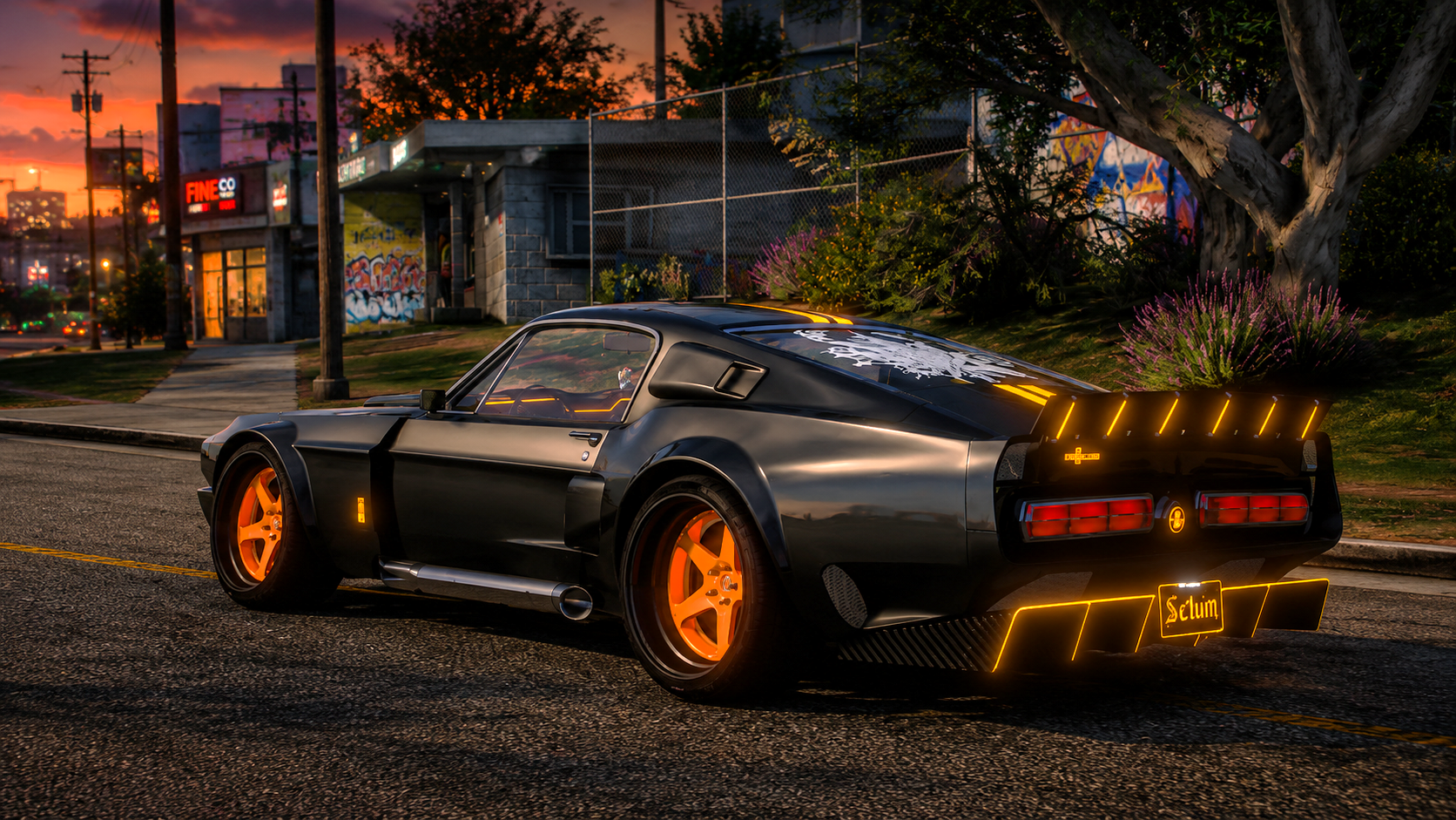 Custom Ford Mustang Boss Prior Demon [Dinamic Lights]