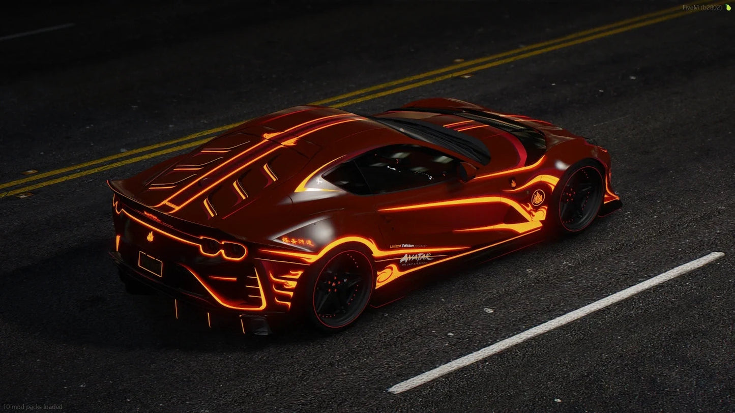 Ferrari 812 Competition Avatar: The Last Airbender [Dinamic Lights] | Port Baek
